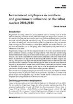Government employees in numbers and government influence on the labour market